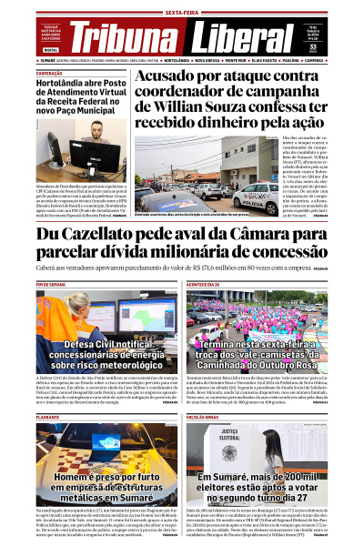 Tribuna Liberal - Edição de 18 de Outubro de 2024