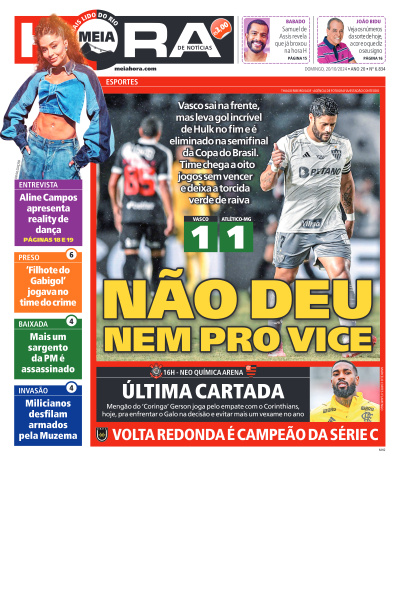 MEIA HORA - Edição de 20 de Outubro de 2024