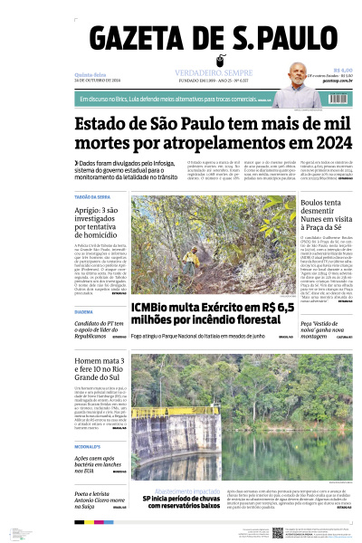 Gazeta de S. Paulo - Edição de 24 de Outubro de 2024