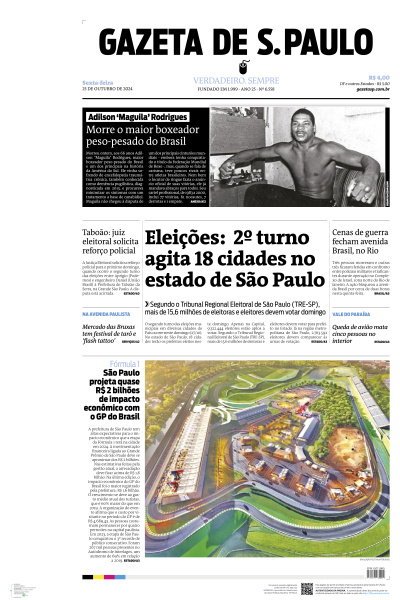 Gazeta de S. Paulo - Edição de 25 de Outubro de 2024