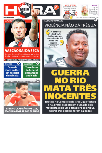 MEIA HORA - Edição de 25 de Outubro de 2024