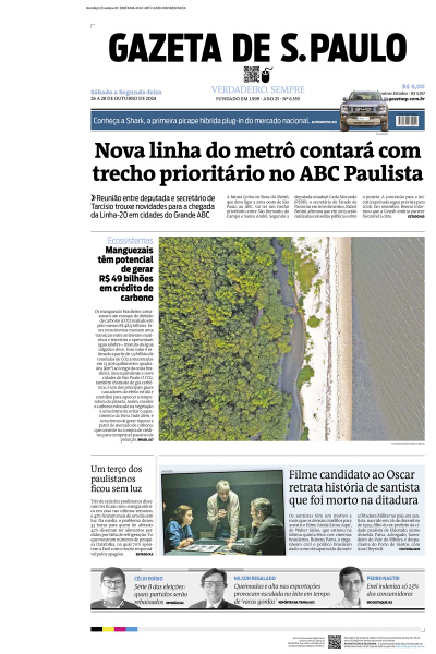Gazeta de S. Paulo – Edição de 26 a 28 de Outubro de 2024