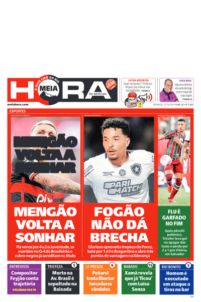 MEIA HORA - Edição de 27 de Outubro de 2024