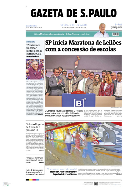Gazeta de S. Paulo - Edição de 30 de Outubro de 2024