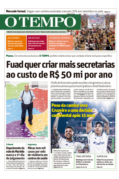 O TEMPO - Edição de 31 de Outubro de 2024