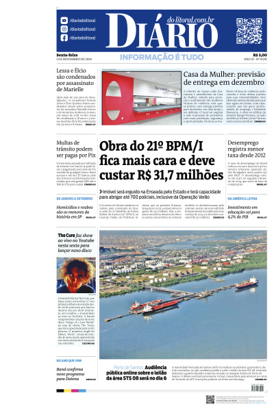 Diário do Litoral - Edição de 01 de Novembro de 2024