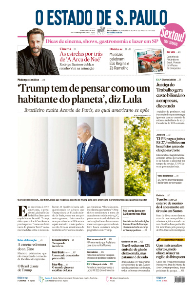 Estadão - Edição de 08 de Novembro de 2024