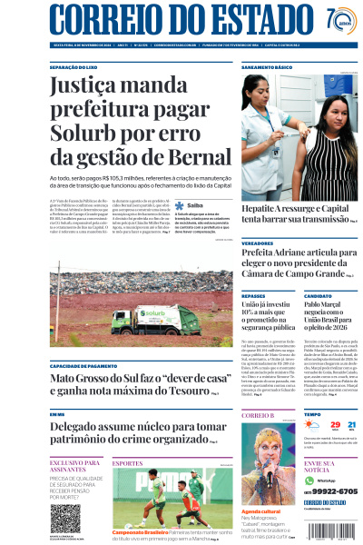 Correio do Estado - Edição de 08 de Novembro de 2024