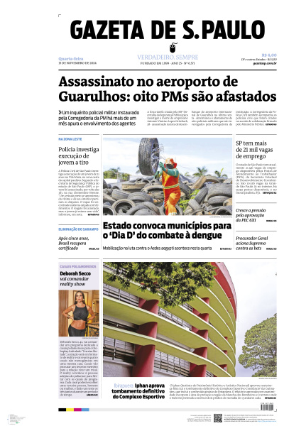 Gazeta de S. Paulo - Edição de 13 de Novembro de 2024