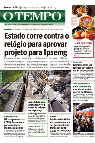 O TEMPO - Edição de 14 de Novembro de 2024