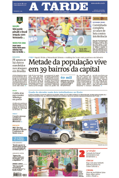 A TARDE - Edição de 15 de Novembro de 2024