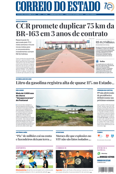 Correio do Estado - Edição de 15 de Novembro de 2024