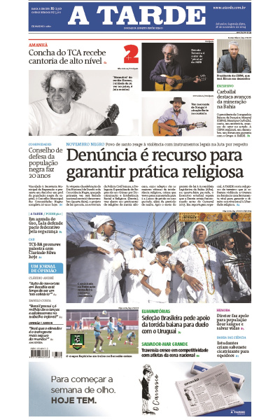 A TARDE - Edição de 18 de Novembro de 2024