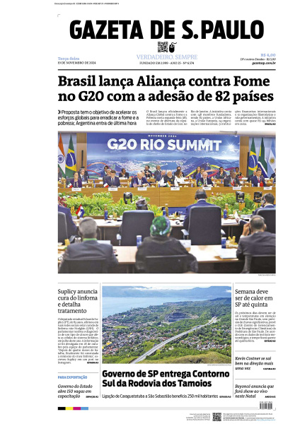 Gazeta de S. Paulo – Edição de 19 de Novembro de 2024