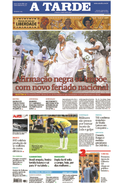 A TARDE - Edição de 20 de Novembro de 2024