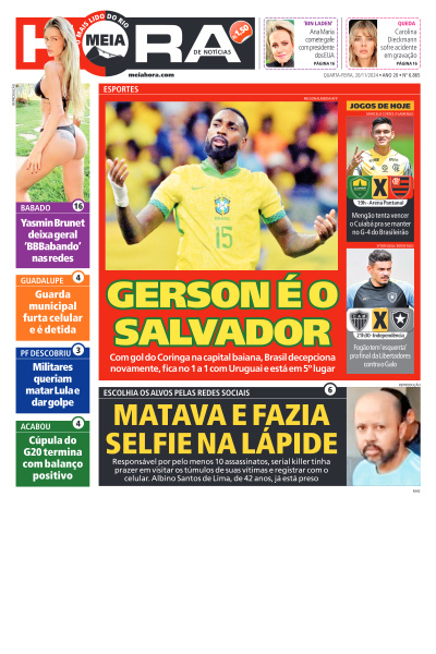 MEIA HORA - Edição de 20 de Novembro de 2024