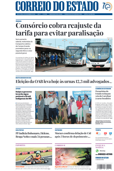 Correio do Estado - Edição de 22 de Novembro de 2024