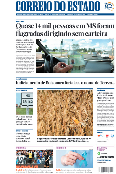 Correio do Estado - Edição de 25 de Novembro de 2024