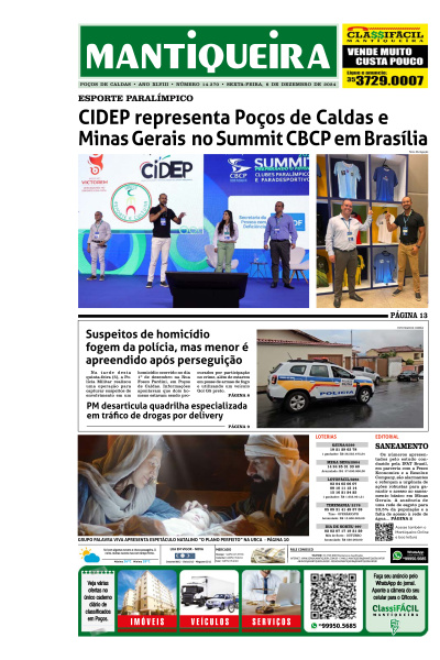 Mantiqueira - Edição de 06 de Dezembro de 2024