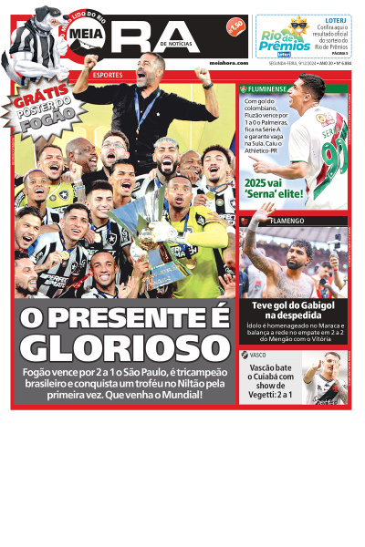 Meia Hora - Edição de 09 de Dezembro de 2024