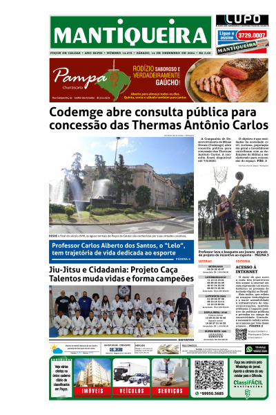 Mantiqueira - Edição de 14 de Dezembro de 2024