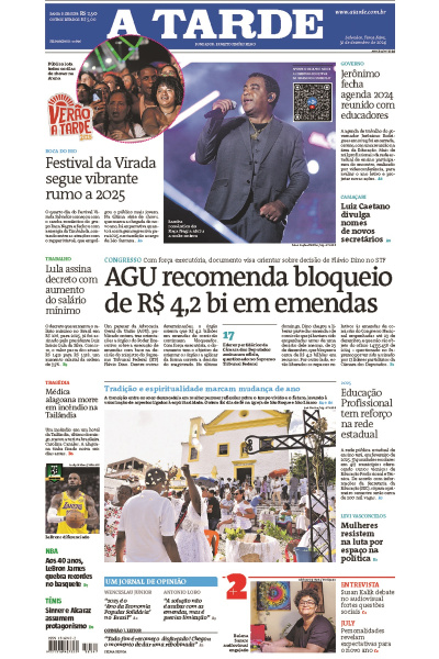 A TARDE - Edição de 31 de Dezembro de 2024