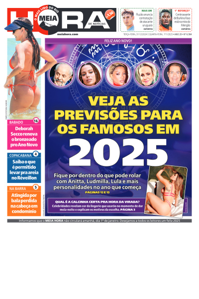MEIA HORA - Edição de 31 de Dezembro de 2024