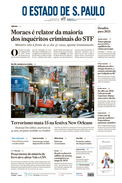 Estadão - Edição de 02 de Janeiro de 2025