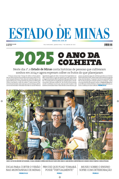 Estado de Minas - Edição de 01 de janeiro de 2025
