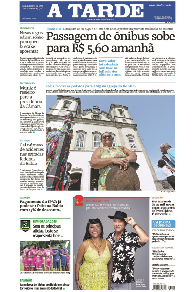 A TARDE - Edição de 03 de Janeiro de 2025