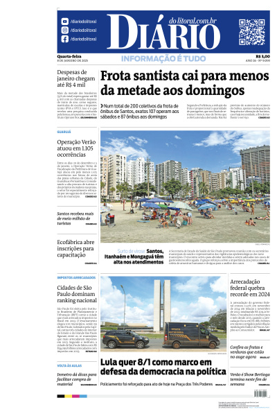 Diário do Litoral - Edição de 08 de Janeiro de 2025