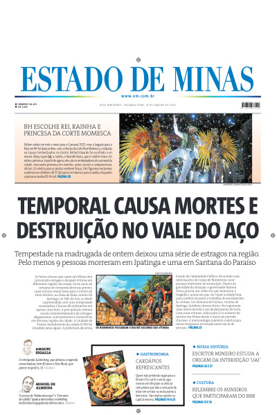 Estado de Minas - Edição de 13 de Janeiro de 2025