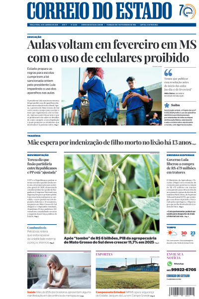 Correio do Estado - Edição de 14 de Janeiro de 2025