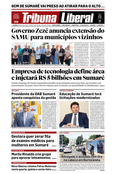 Tribuna Liberal - Edição de 15 de Janeiro de 2025