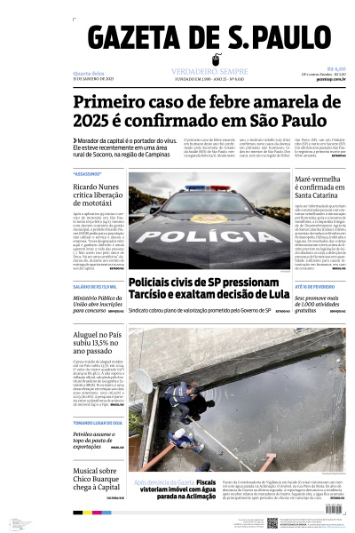 Gazeta de S. Paulo - Edição de 15 de Janeiro de 2025