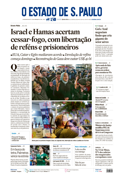 Estadão - Edição de 16 de Janeiro de 2025