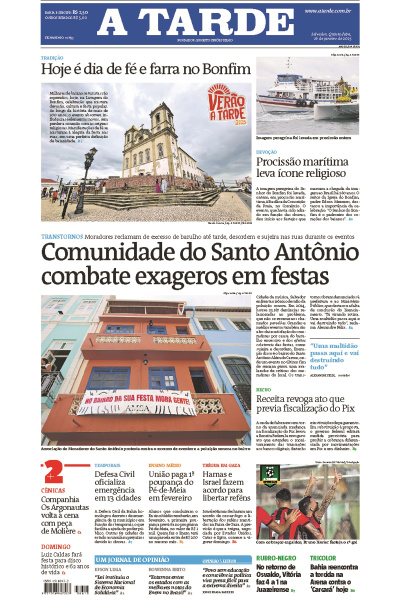 A TARDE - Edição de 16 de Janeiro de 2025