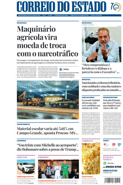 Correio do Estado - Edição de 18 de Janeiro de 2025