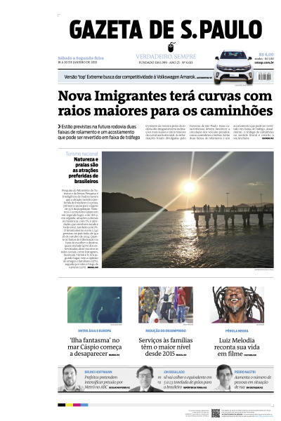 Gazeta de S. Paulo - Edição de 20 de Janeiro de 2025