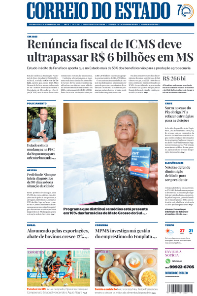 Correio do Estado - Edição de 20 de Janeiro de 2025