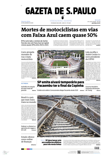 Gazeta de S. Paulo - Edição de 22 de Janeiro de 2025