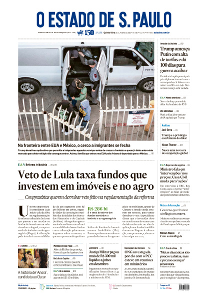 Estadão - Edição de 23 de Janeiro de 2025
