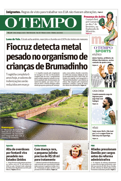 O TEMPO - Edição de 25 de Janeiro de 2025