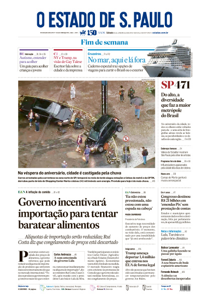 Estadão - Edição de 25 de Janeiro de 2025