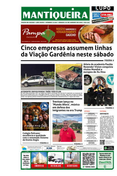 Mantiqueira - Edição de 25 de Janeiro de 2025