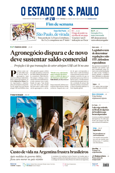 Estadão - Edição de 26 de Janeiro de 2025