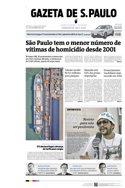 Gazeta de S. Paulo - Edição de 02 de Fevereiro de 2025