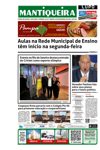 Mantiqueira - Edição de 08 de Fevereiro de 2025