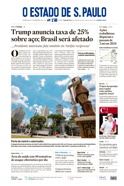 Estadão - Edição de 10 de Fevereiro de 2025