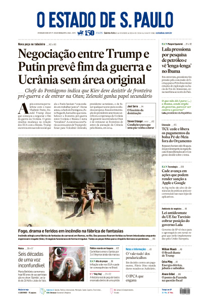 Estadão - Edição de 13 de Fevereiro de 2025